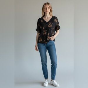 HEIMISH USA Blue floral top